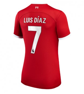 Liverpool Luis Diaz #7 Replica Home Stadium Shirt for Women 2023-24 Short Sleeve